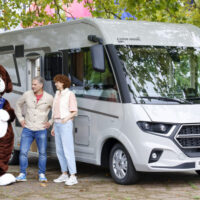 Mascot Campi makes her debut